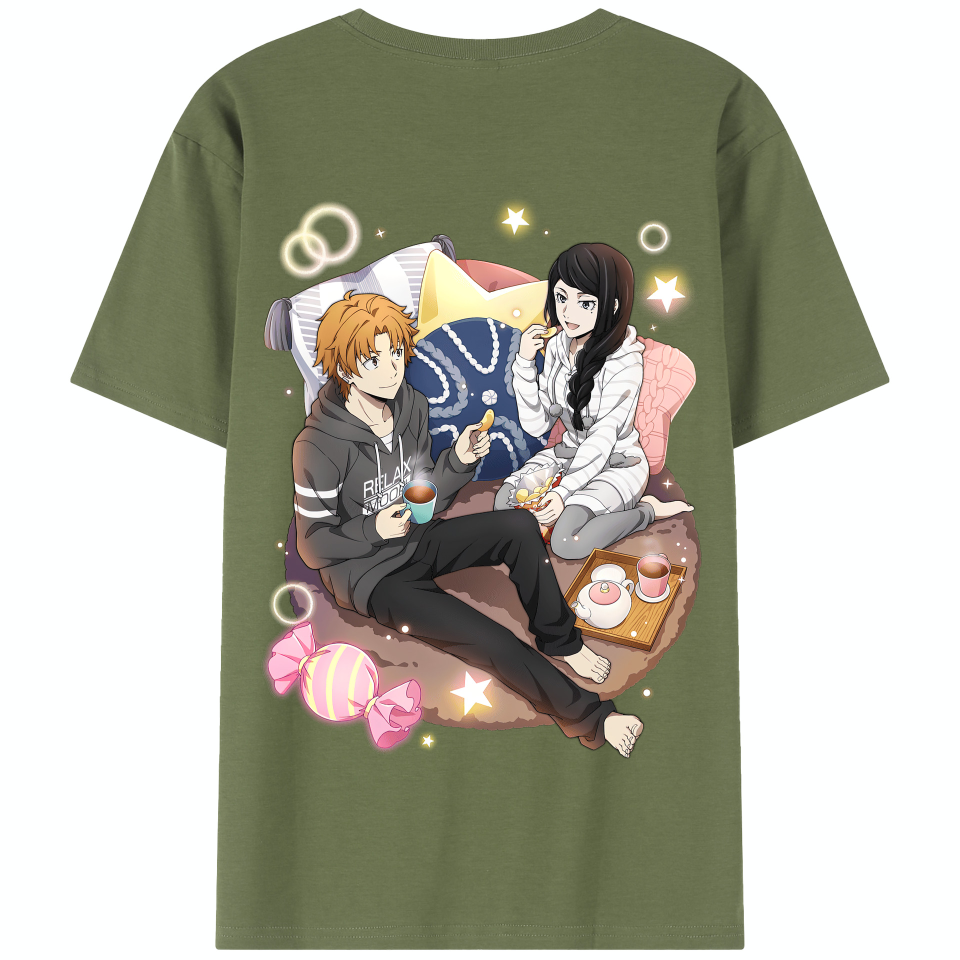 （画像用） 文豪ストレイドッグス Bungo Stray Dogs 綿100％半袖Tシャツ（背面プリント）